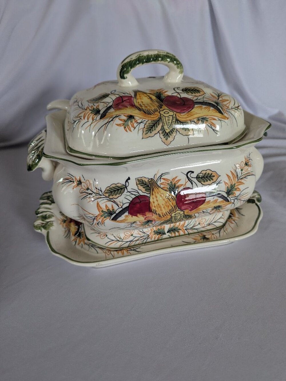 Vintage 1960's Royal Sealy (Plum Harvest) Soup Tureen - Complete Serving Set